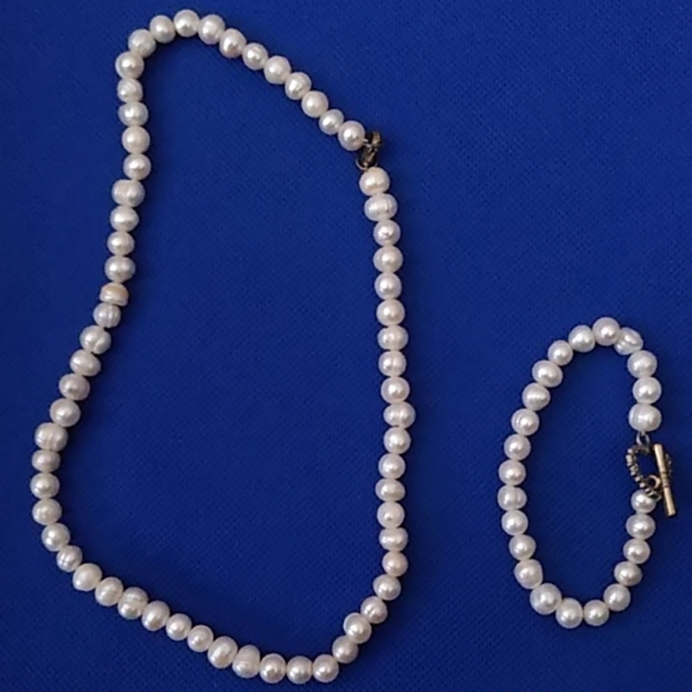 Vintage Baroque Fresh Water Pearl Jewelry Set